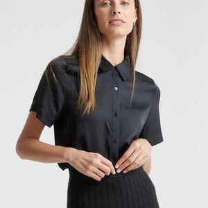 Quince Black Button Down Shirt